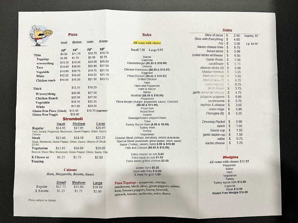 2 Cousins Pizza Menu image 1